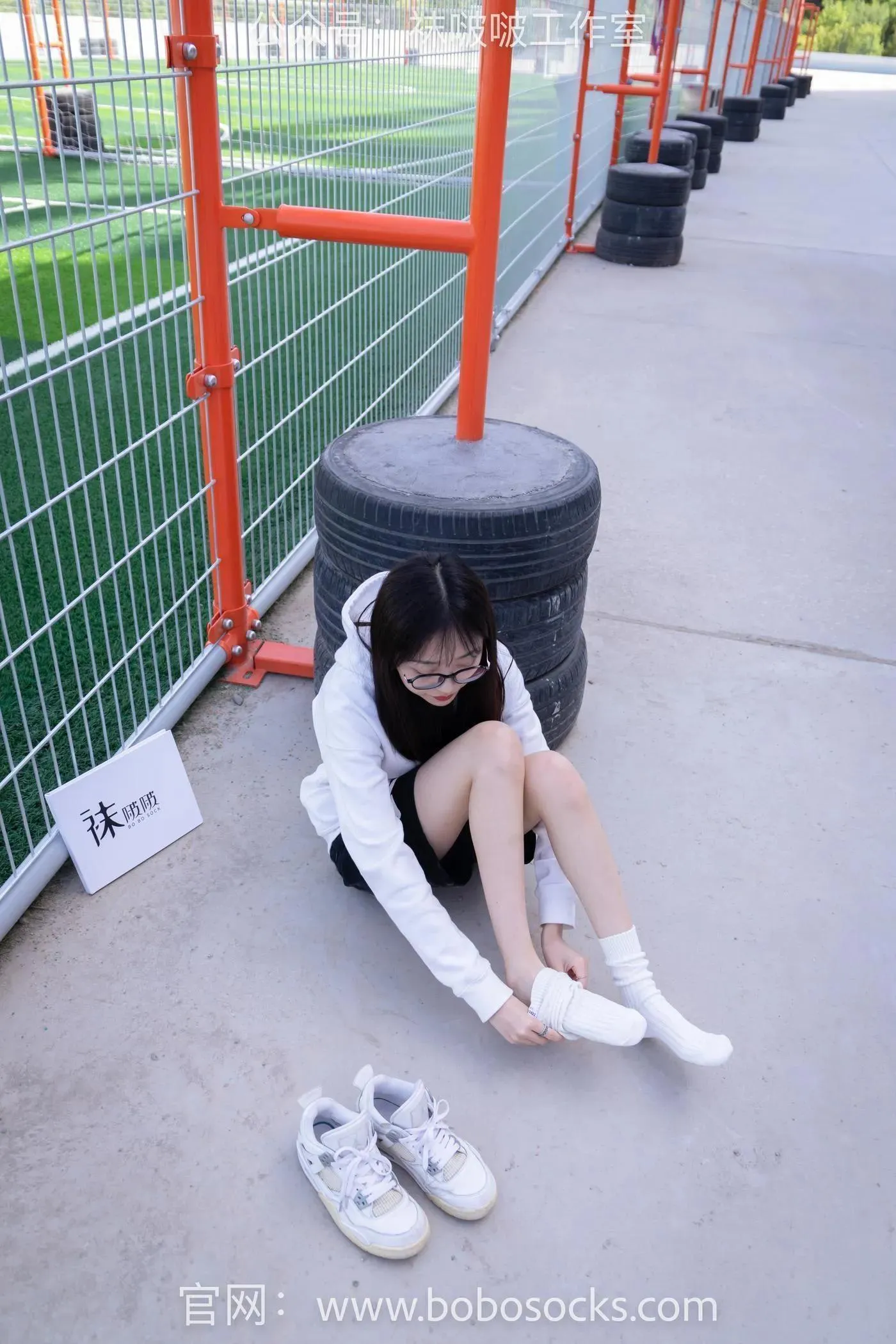 [BoBoSocks袜啵啵]NO.103 稚予-AJ篮球鞋、白棉袜、裸足 [134P]插图